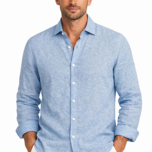 Camisa Lino Azul