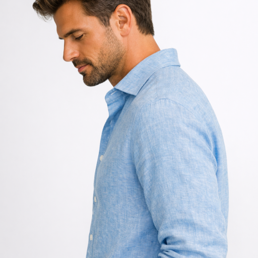 Camisa Lino Azul [1]