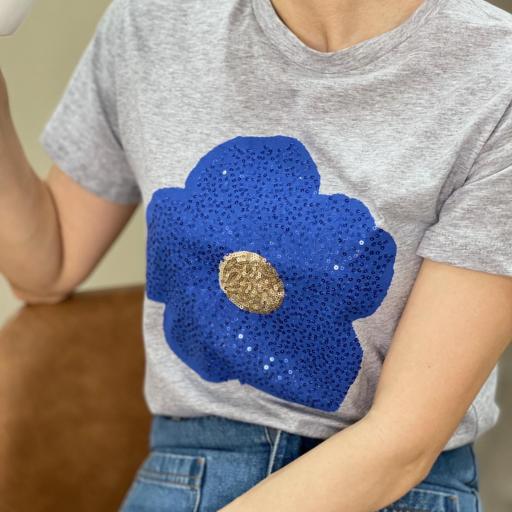 Camiseta Flor azul [3]