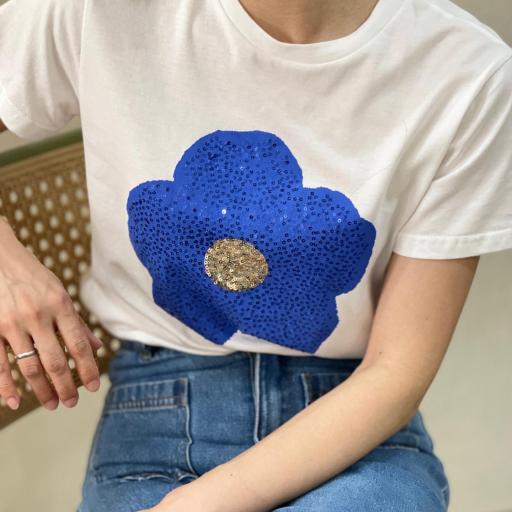 Camiseta Flor azul [1]