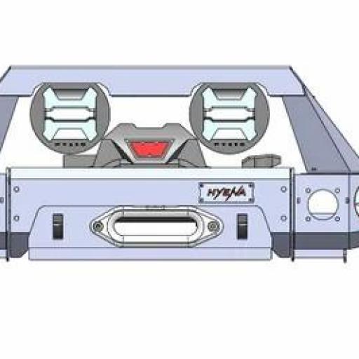 PARAGOLPES DELANTERO DEFENDER CON CABRESTANTE 4 LUCES LED (ACERO O ALUMINIO) (HYENA4X4) [2]