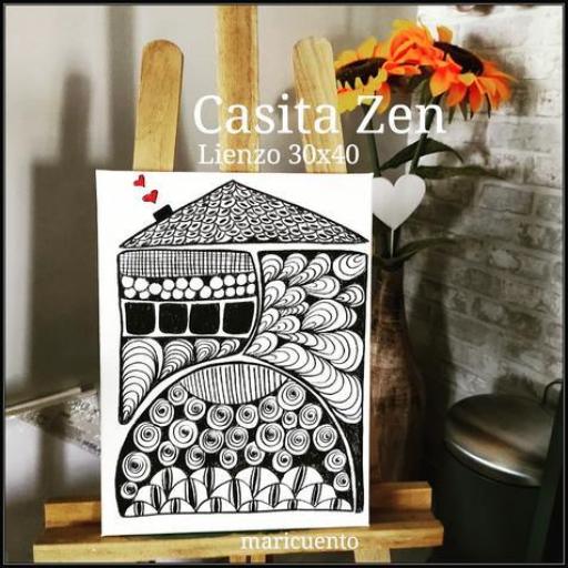 Lienzo Casita Zen