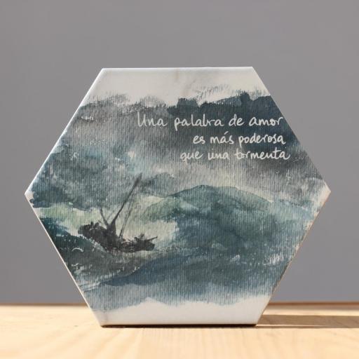 Azulejo: Una palabra de amor es más poderosa...| AZU3207