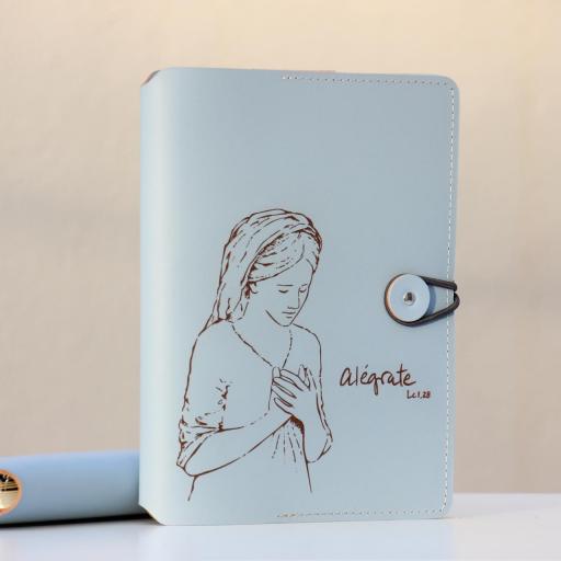 Bella Pastora, alégrate | Funda + cuaderno cuero reciclado