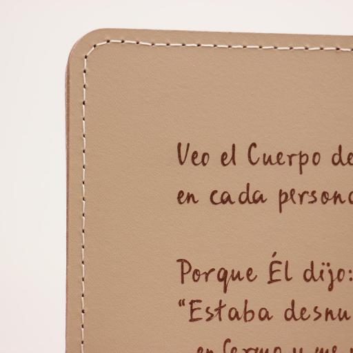 Madre Teresa Tengo sed | Funda + cuaderno cuero reciclado [1]