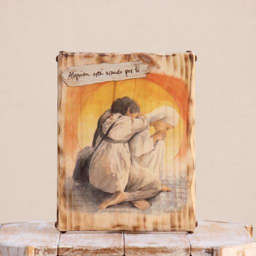 Madera Peregrino orado| MAD002