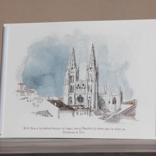Catedral de Burgos | Reproducción de acuarela AcuaBur-1102