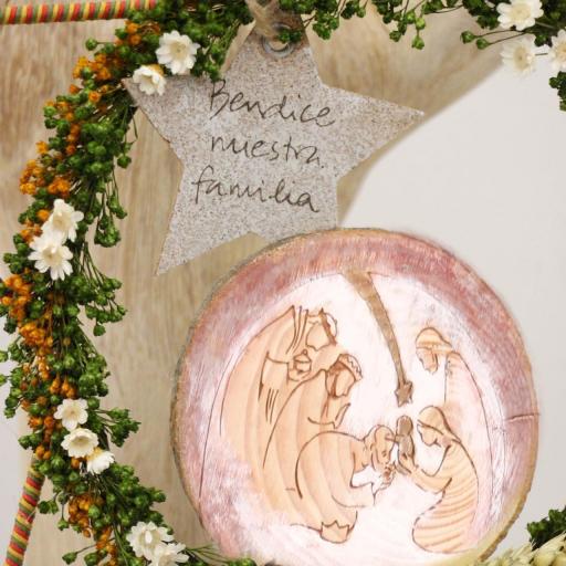 Estrella corona flor Bendice nuestra familia [1]