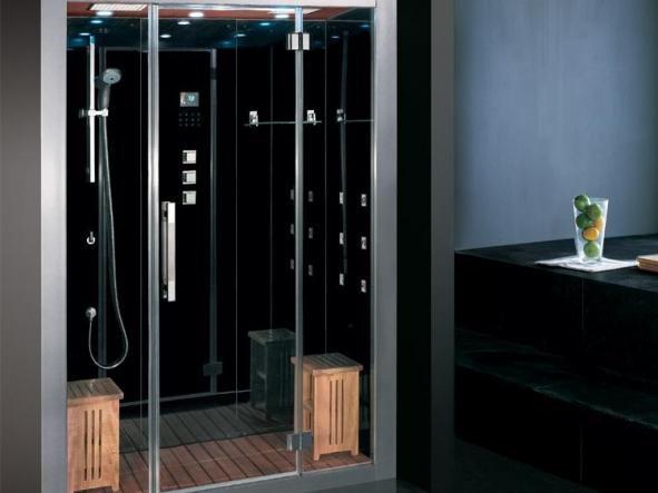 Baño de vapor AWT DZ972-1F8, 4,5 kW, negro, 120 x 95