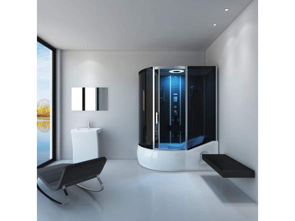 Cabina ducha - Todo EN 4in1 negro Izquierdo - dimensiones: 170 x 90 x 220 cm - incluye sauna de vapor y accesorios completos [1]