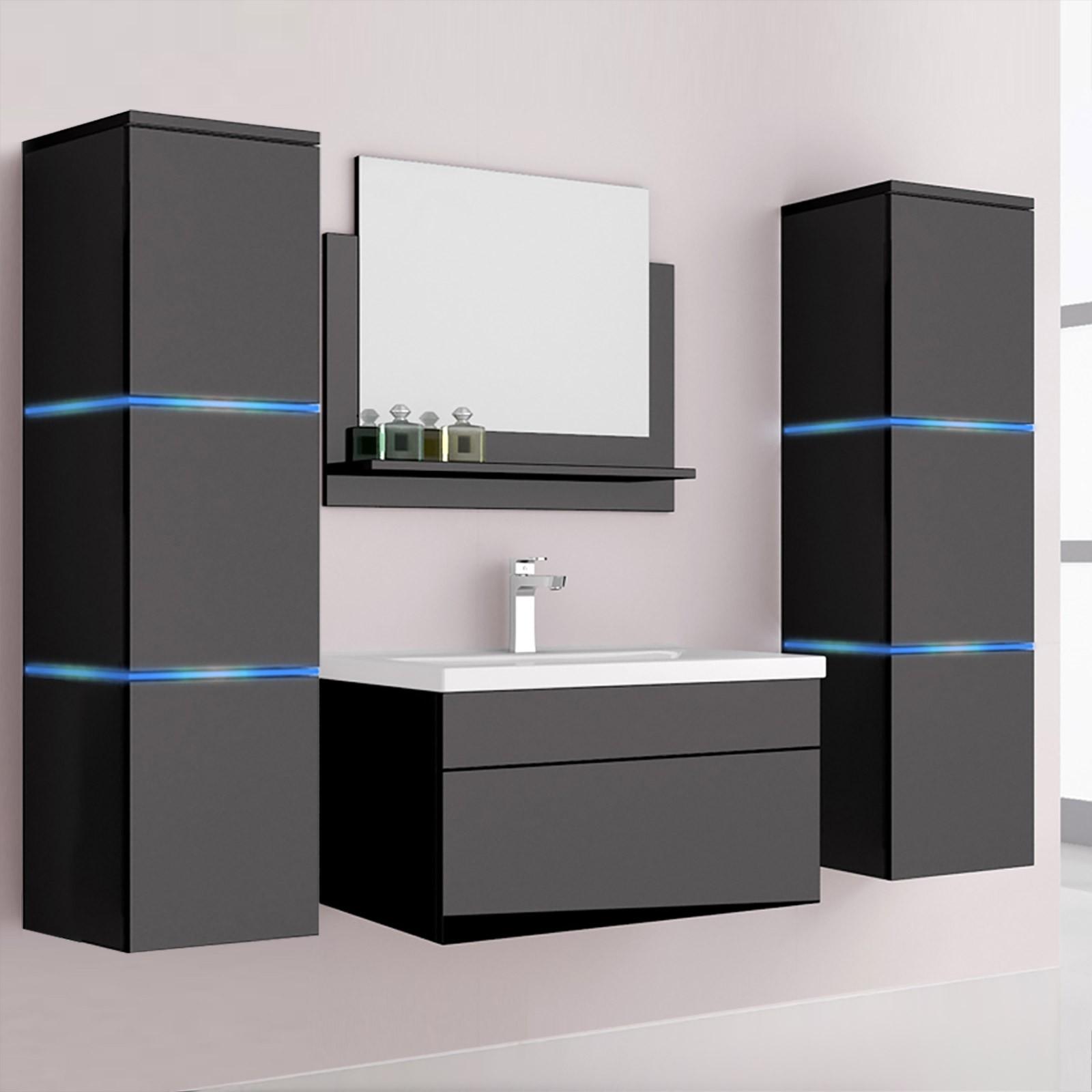 Muebles de baño Wangerooge XL - Negro (HB)