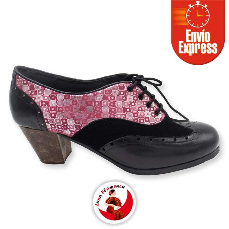 Zapato de Baile Piel Negro Modelo Chapín de 3 cm.