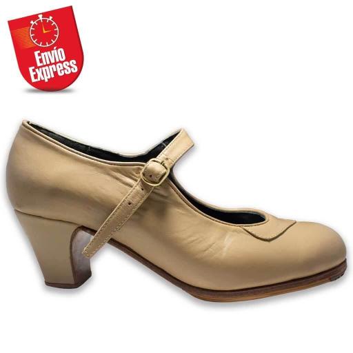 Calzado Flamenco Mercedes Piel Beige 36.5 [1]