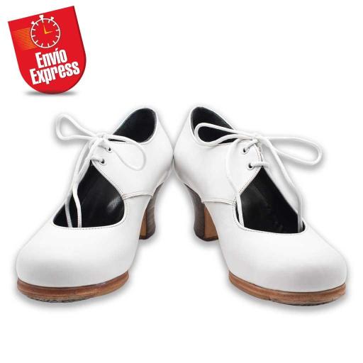 Calzado Flamenco Lazo Piel Blanca 39.5 [0]