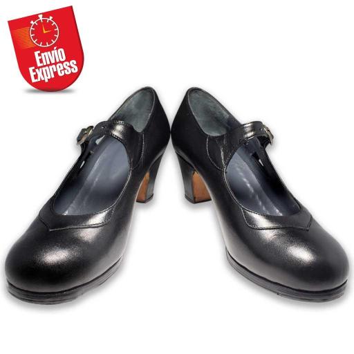 Calzado Flamenco Amaya Piel Negra 40