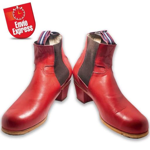 Calzado Flamenco Bota de Caballero Piel y Serpiente Roja 41.5 [0]