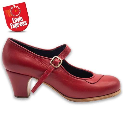 Calzado Flamenco Mercedes Piel Roja 37.5 [1]