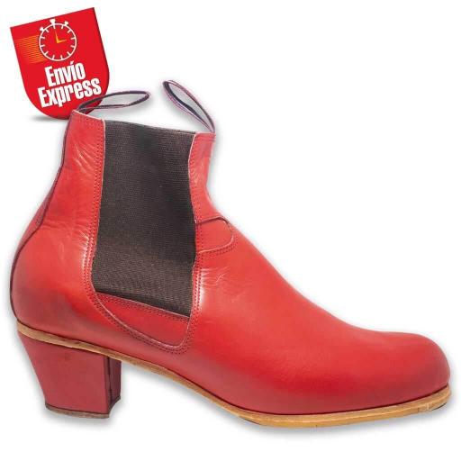 Calzado Flamenco Bota de Caballero Piel y Serpiente Roja 41.5 [1]