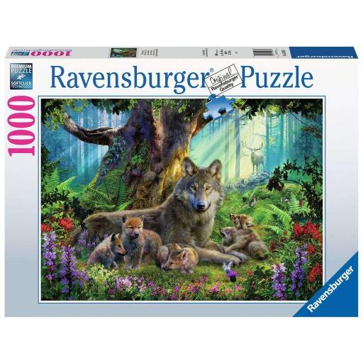 Puzzle de Lobos 1000 Piezas Ravensburger 15987 LOBOS EN EL BOSQUE [1]