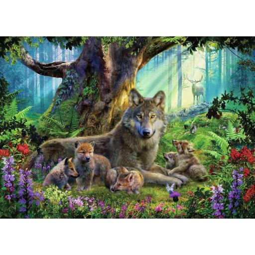 Puzzle de Lobos 1000 Piezas Ravensburger 15987 LOBOS EN EL BOSQUE [0]