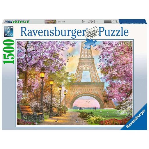 Puzzle de la Torre Eiffel 1500 Piezas Ravensburger 16000 AMOR EN PARÍS, Dominic Davison [1]