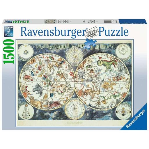 Puzzle 1500 Piezas Ravensburger 16003 MAPA MUNDIAL DE BESTIAS [1]