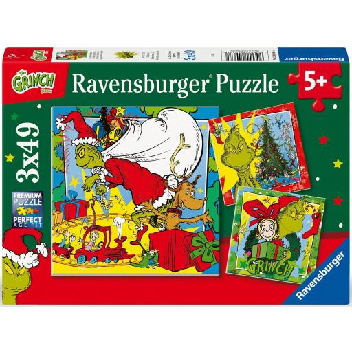 Puzzle Infantil El Grinch 3 x 49 Piezas Ravensburger 12004067 LA NAVIDAD DEL GRINCH