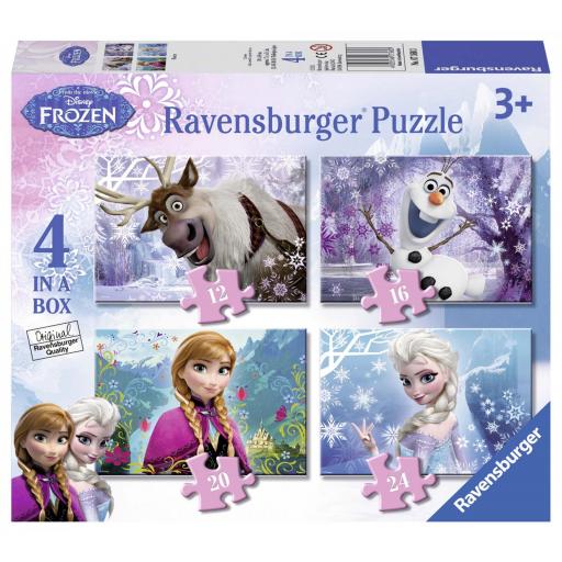 Puzzle Infantil DISNEY FROZEN 4 IN A BOX (12, 16, 20 y 24 piezas) Ravensburger 07360