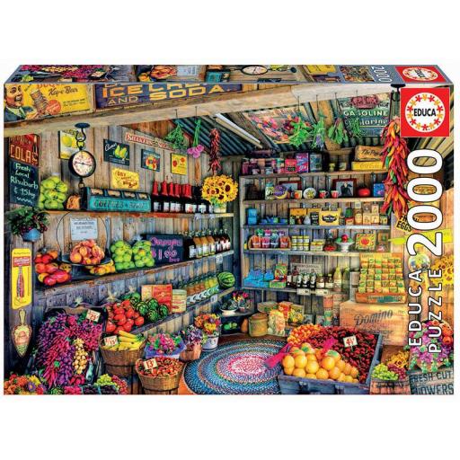 Puzzle Retro y Vintage 2000 Piezas EDUCA 17128 LA TIENDA DE COMESTIBLES [1]