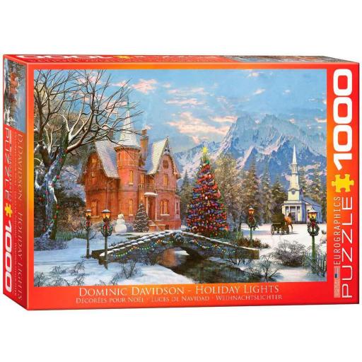 Puzzle de Paisajes Nevados 1000 Piezas Eurographics 6000-0669 LUCES DE NAVIDAD de Dominic Davison [1]
