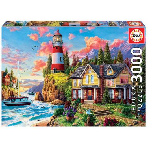 Puzzle 3000 Piezas EDUCA 18507 FARO CERCA DEL OCEANO [1]