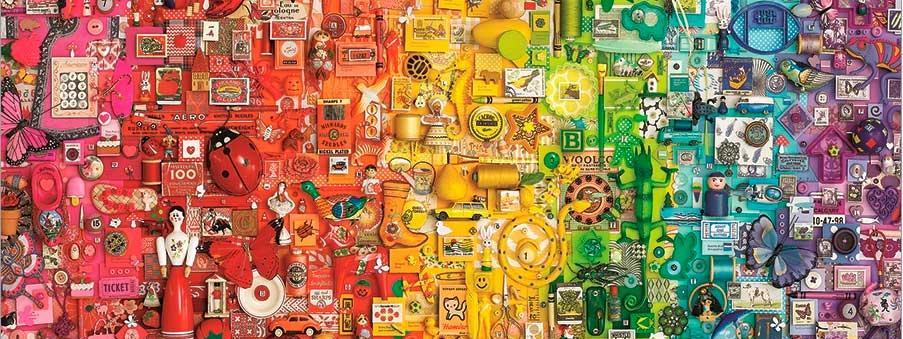Puzzles Coloridos : Puzzles con todos los Colores del Arcoiris 