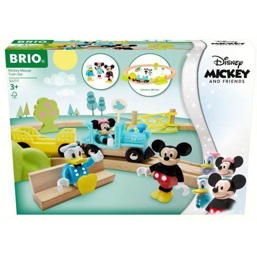 Juego Circuito de Tren de Madera BRIO 32277 Set Ferroviario Mickey Mouse