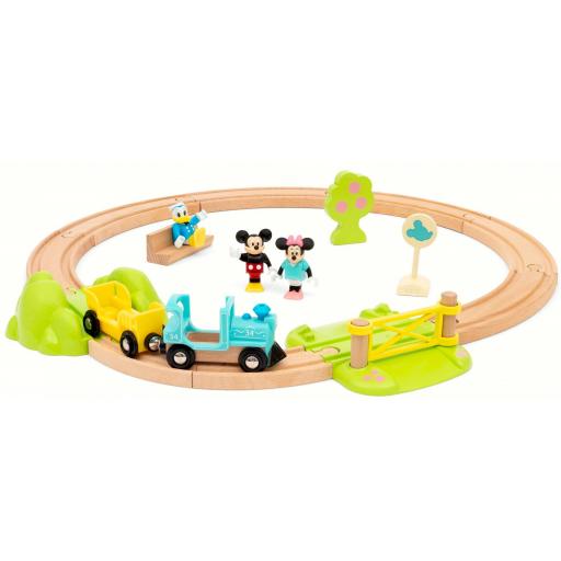 Juego Circuito de Tren de Madera BRIO 32277 Set Ferroviario Mickey Mouse [2]