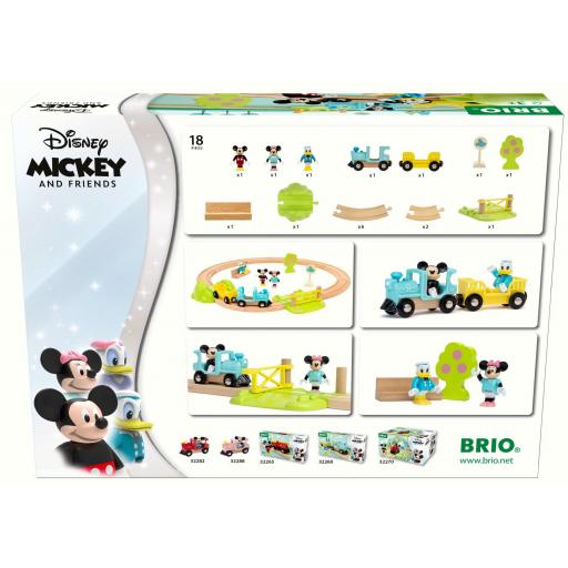 Juego Circuito de Tren de Madera BRIO 32277 Set Ferroviario Mickey Mouse [1]