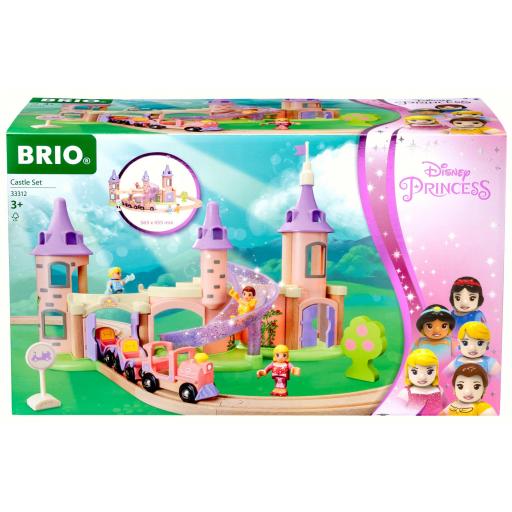 Juego Circuito de Tren de Madera BRIO 33312 Set Ferroviario Castillo Princesas Disney [0]