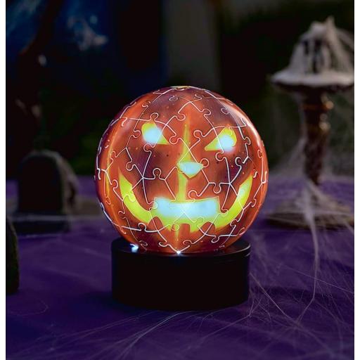 Puzzle 3D LAMPARA DE NOCHE CALABAZA DE HALLOWEEN CON LUZ - Ravensburger 11253 [3]