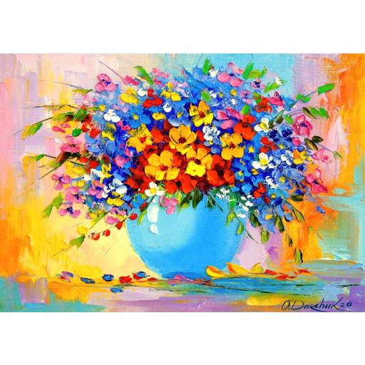 Puzzle Pinturas Bodegones 1000 Piezas ENJOY PUZZLE 1756 UN RAMO DE FLORES