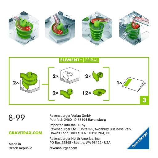 Extensiones GRAVITRAX de Ravensburger - GraviTrax 26838 - 22424 Element Spiral - Espiral [1]