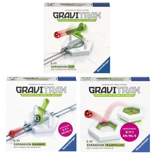 Pack 3 Extensiones GraviTrax Expansion : TRAMPOLINE + HAMMER + FLIP [0]