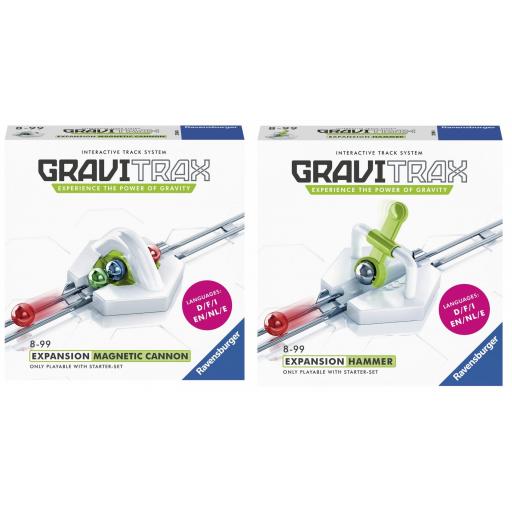 Pack 2 Extensiones GraviTrax Expansion : MAGNETIC CANNON (Cañon Magnetico) + HAMMER (Martillo) [0]