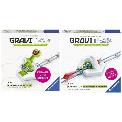 Pack 2 Extensiones GraviTrax Expansion : CASCADA SCOOP + CAÑON MAGNETICO