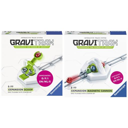 Pack 2 Extensiones GraviTrax Expansion : CASCADA SCOOP + CAÑON MAGNETICO [0]