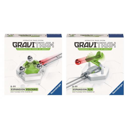 Pack 2 Extensiones GraviTrax Expansion : VOLCANO (Volcan) + FLIP (Tirachinas)