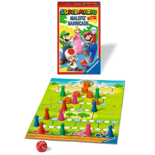 Juego de Mesa Infantil SUPER MARIO MALEFIZ BARRICADE Formato Viaje - Ravensburger 20910 [1]