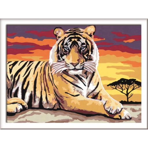 Juego Creativo Infantil para Pintar y Colorear por Numeros CreArt de Ravensburger 28937 Tigre Majestuoso [1]