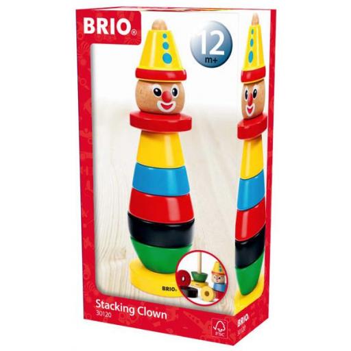 BRIO 30120 - Juguete de Madera PAYASO APILABLE