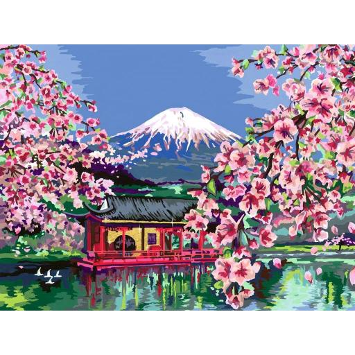 Kit de Pintura por Números para Adultos CreArt de Ravensburger 20177 FLORES DE CEREZO JAPONES [1]