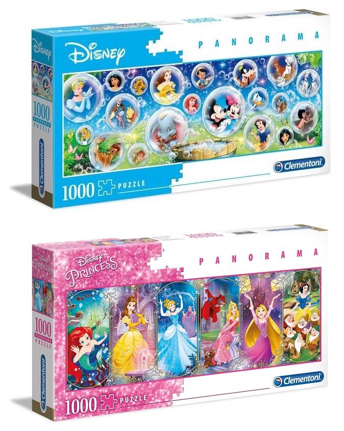 Pack 2 Puzzles Disney 1000 Piezas Clementoni Panorama 39444 + 39515