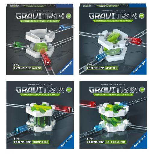 Pack 4 Extensiones GraviTrax y GraviTrax Pro : MIXER + SPLITTER + TURNTABLE + 3D-CROSSING - HELIX (Helice)